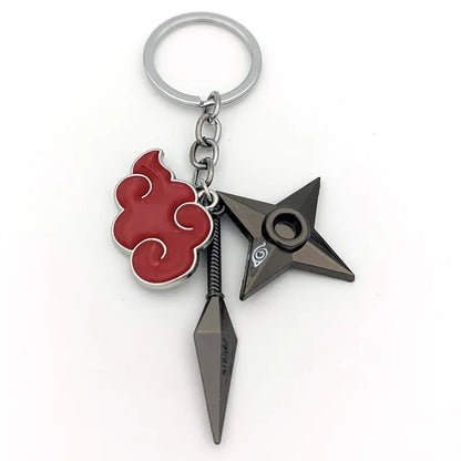 Naruto Shippuden Keychains Toy Kunai Shuriken Konoha Anime Key Chains Accessories Gift
