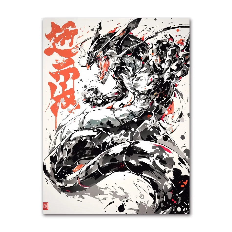 Anime Pokemon Ink Painting Canvas Posters, Painting Prints Posters and Prints Wall Art Picture for Living Room Children Gift