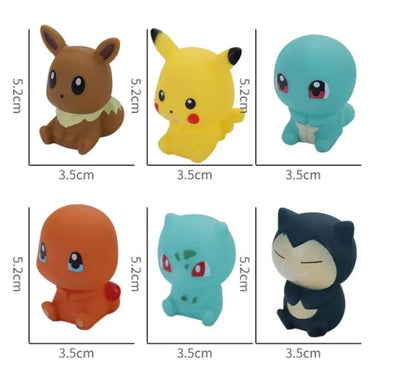 6 Pcs Pokemon Bath Toys – Fun Water Play for Kids