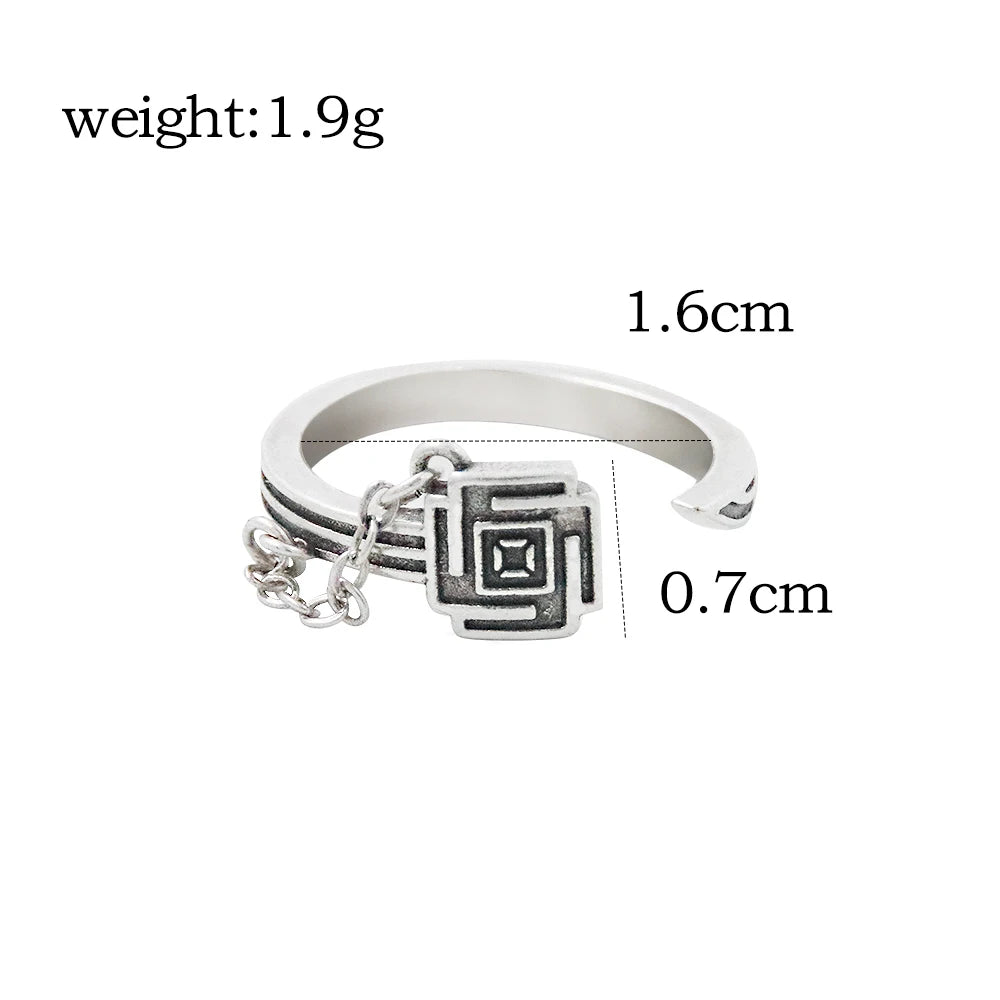 Anime Bleach Cosplay Ring Kurosaki Ichigo Metal Adjustable Unisex Rings Jewelry Accessories