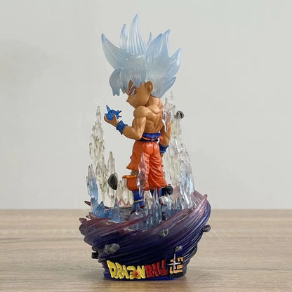 Goku Ultra Instinct Chibi Anime Figure – Dragon Ball Super Mini Figurines PVC Action Statue