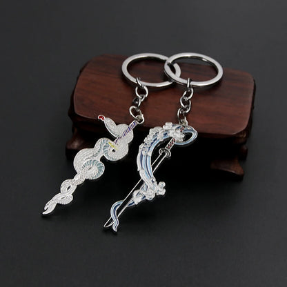 Demon Slayer Sword Keychains, Anime Kimetsu no Yaiba Tomioka Weapon Key Chains Accessories