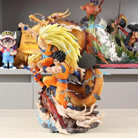 Dragon Ball Z Goku Gohan Goten Anime Figure, Super Saiyan 3 Ultimate Figurine Form 28 CM