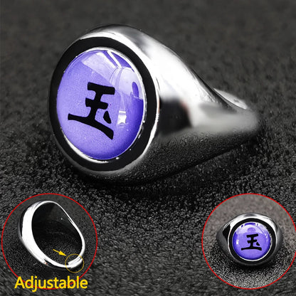 Naruto Shippuden Adjustable Akatsuki Ring Metal Cosplay Accessories Costumes