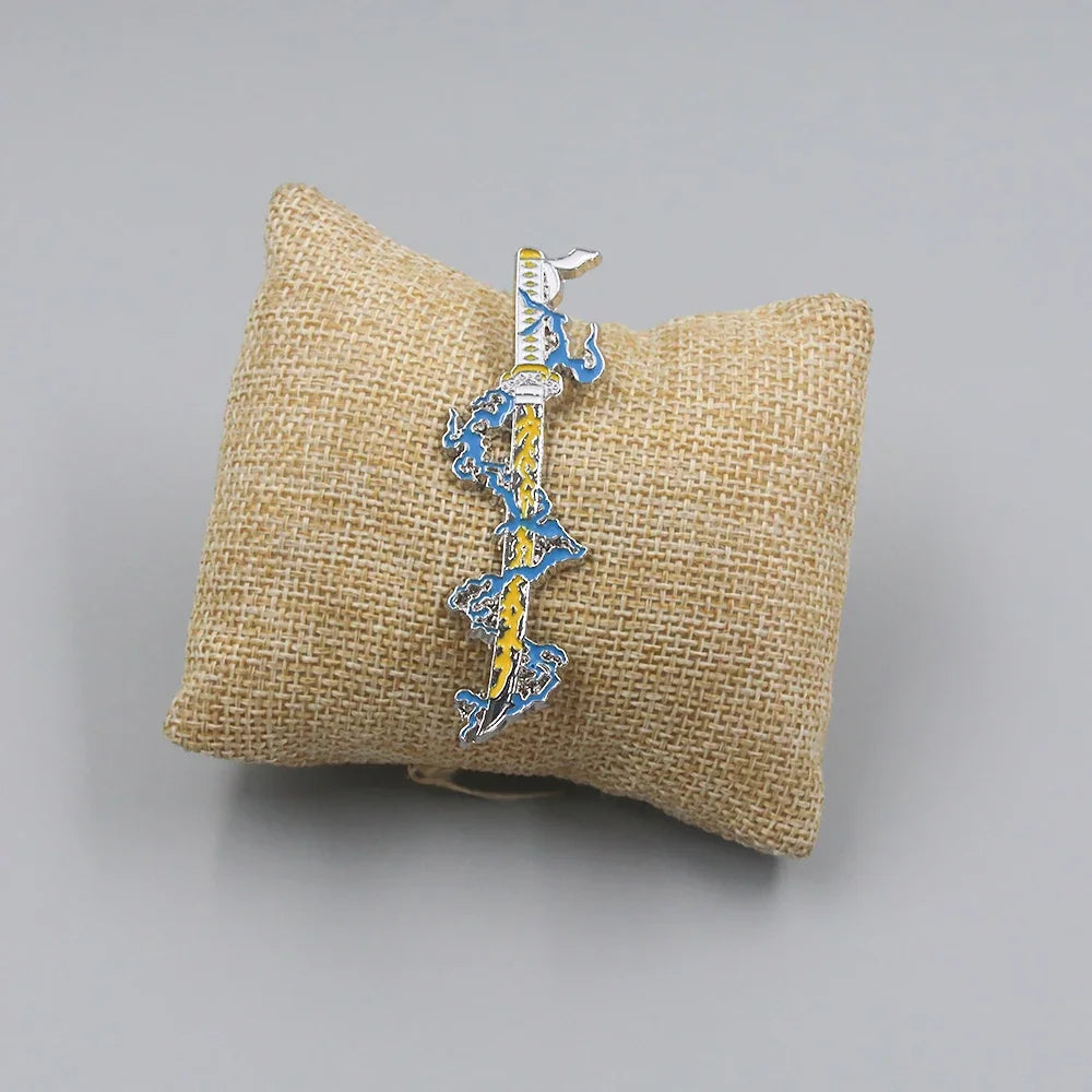 Demon Slayer Sword Keychains, Anime Kimetsu no Yaiba Tomioka Weapon Key Chains Accessories