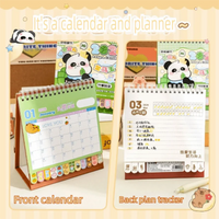 Kawaii Panda 2026 Desk Calendar