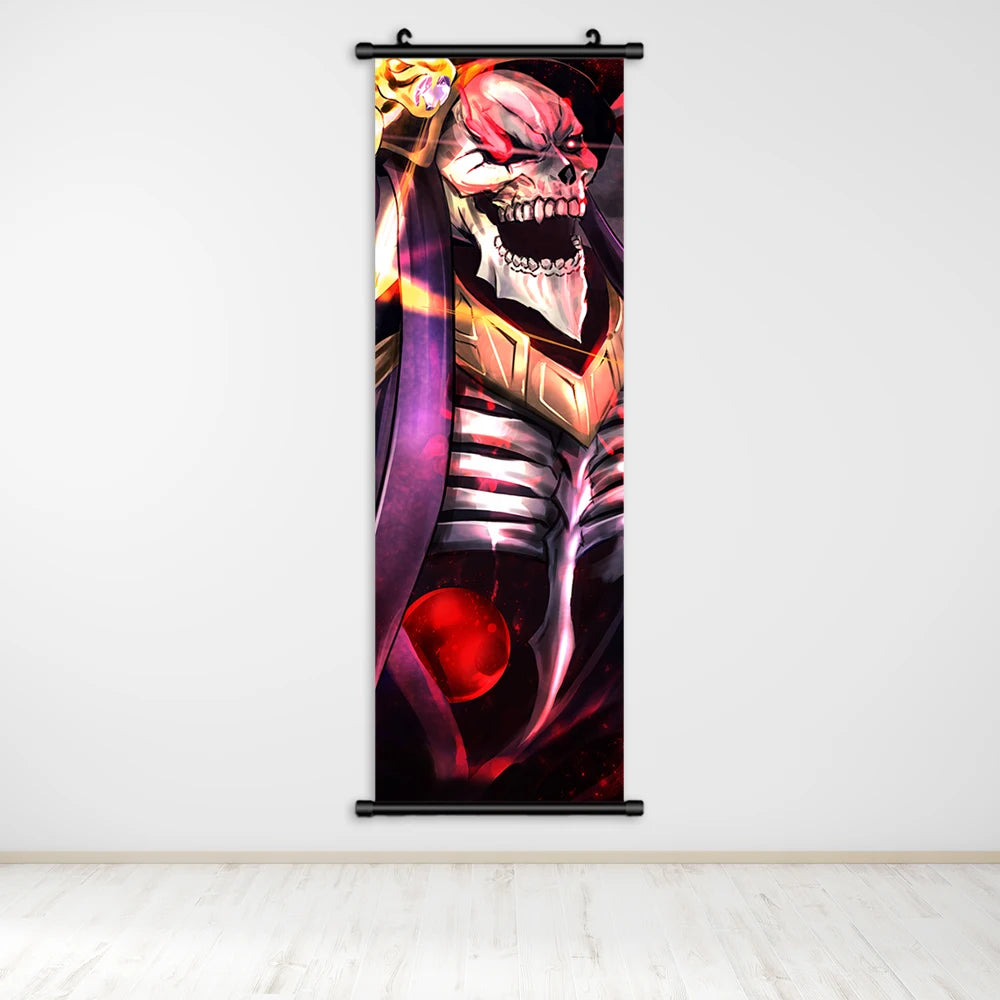 Overlord Anime Canvas Wall Art, Hanging Scrolls Digital Painting Print Posters