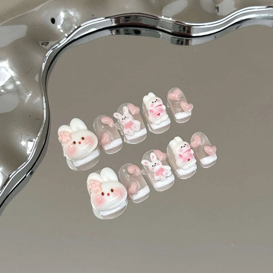 Kawaii Bunny Press on Nails CLOUDANIMESTUDIO