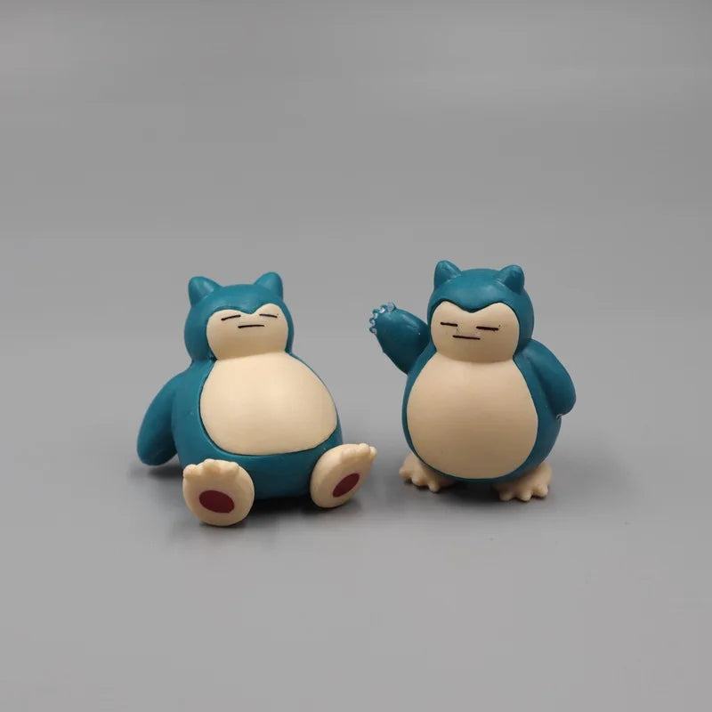 5 Pcs Snorlax Cake Topper Figurines, Pokemon Anime Mini Figure 1.8-3cm Cake Decor Kawaii Ornaments