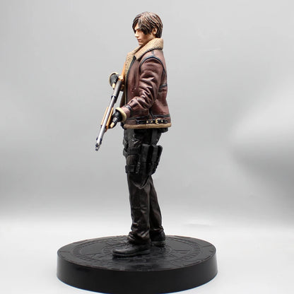 Leon Scott Kennedy Zombie Hunter Anime Figurine, Resident Evil 4 Action Figure PVC Statue 33 CM