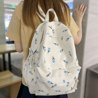 Blue Tulips Backpack CLOUDANIMESTUDIO