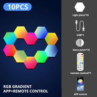 RGB Bluetooth LED Hexagon Lights CLOUDANIMESTUDIO