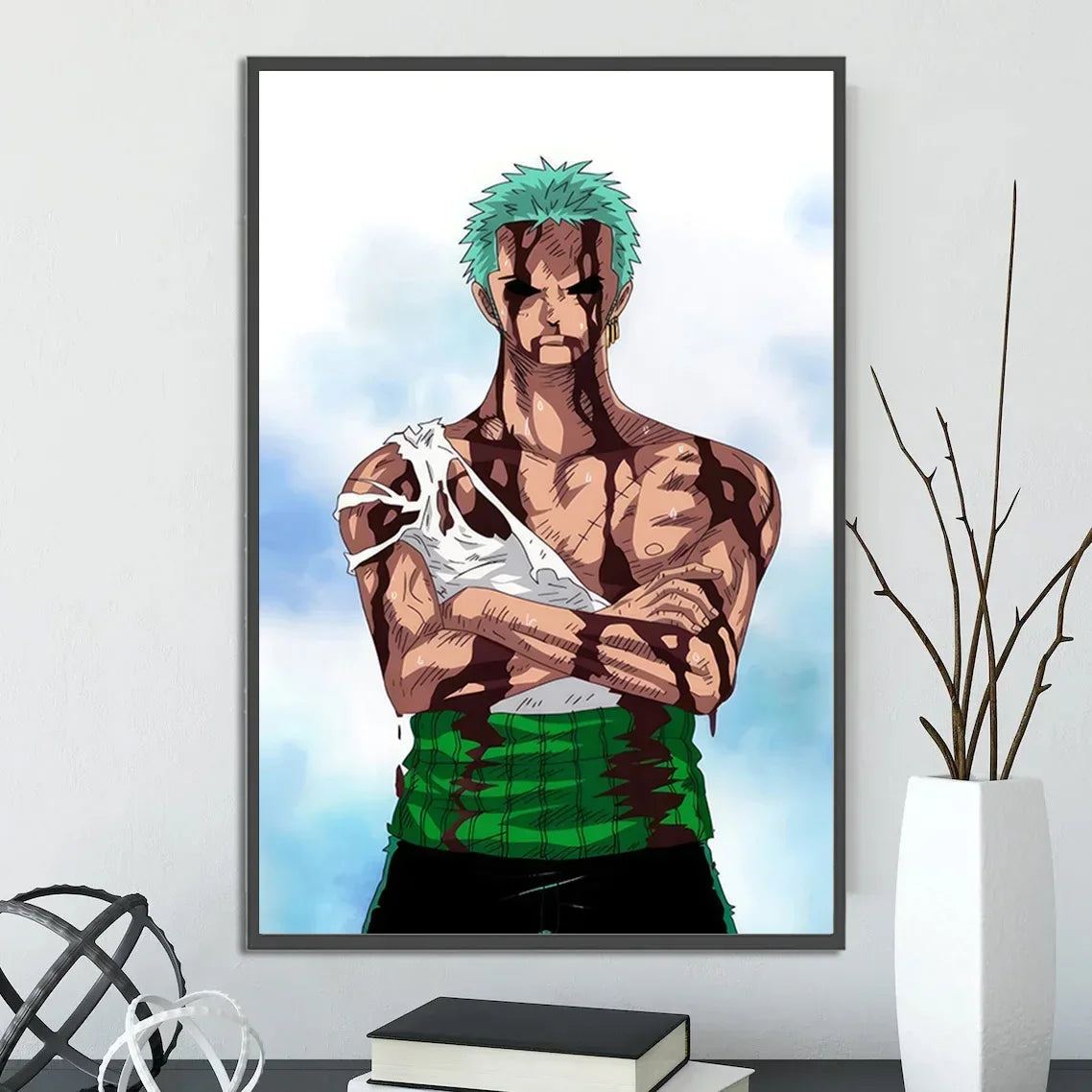 One Piece Anime Self-adhesive Poster, Anime Wall Art Wallpaper Home Decoration Painting Wall Art For Bedroom