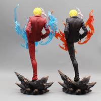Vinsmoke Sanji Ifrit Jambe Anime Figure, One Piece Action Figurines Diable Jambe Black Foot 28 CM