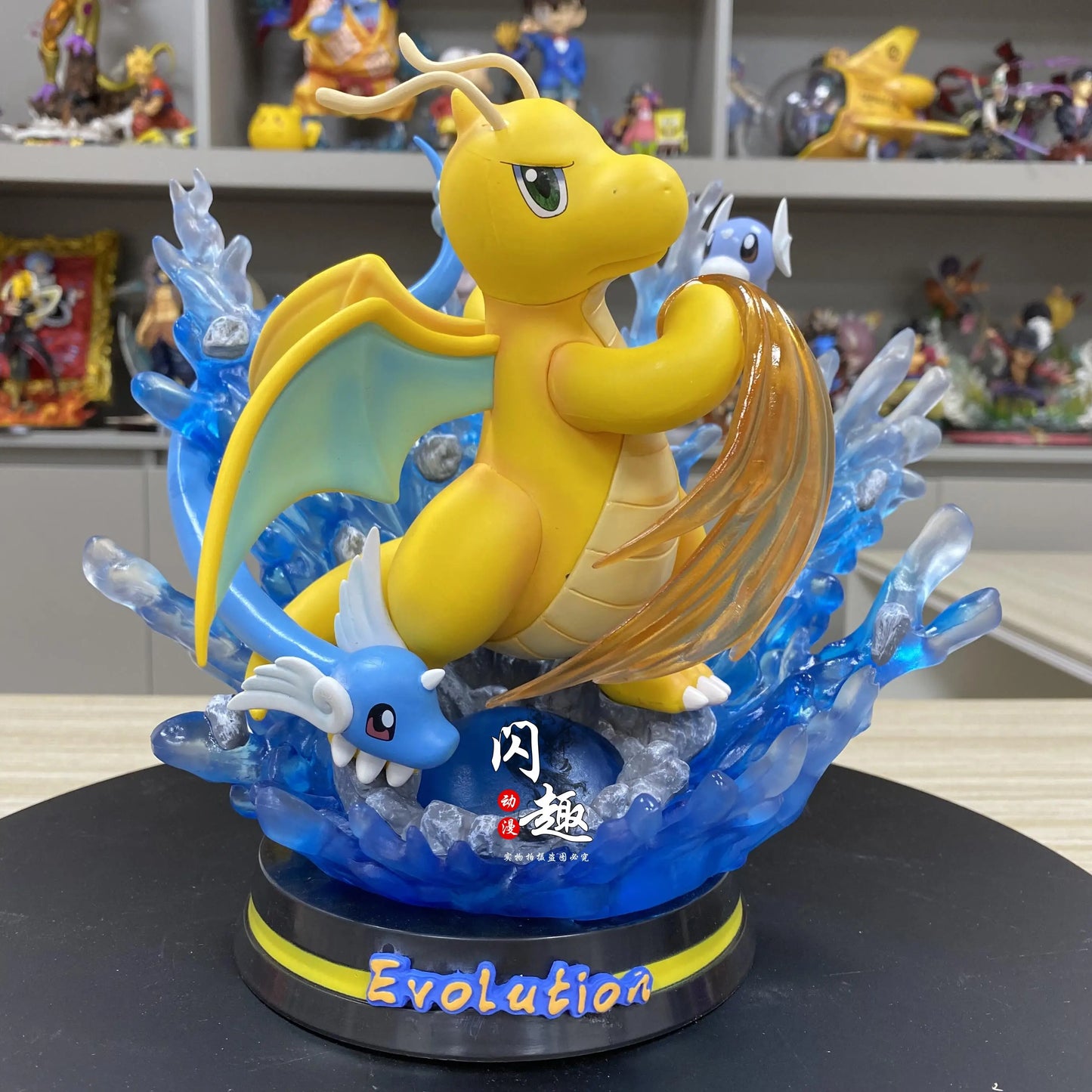 Pokemon Evolution LED Anime Figures, PVC Statue Model Toy Collections 20-35cm