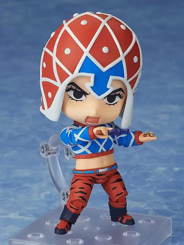 CUTE JOJO's Bizarre Adventure Anime Figures, Kawaii Chibi Guido Mista, Risotto Nero, Kars, Kujo Jotaro Action Figure PVC Toys Doll 10 cm