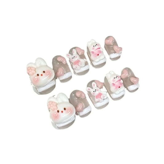 Kawaii Bunny Press on Nails CLOUDANIMESTUDIO