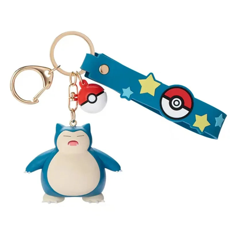 Pokemon Anime Keychain Pendant, Cubone Pikachu Gengar Snorlax Jigglypuff Mimikyu Key Chains