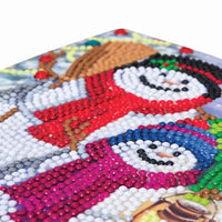 Snowman Family Crystal Art Card Kit Craft Buddy