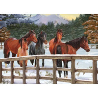 Snowy Pasture 35 Piece Tray Jigsaw Puzzle Cobble Hill