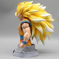 Son Goku Super Saiyan 3 Half Bust Anime Figure, Dragon Ball Z Figurines PVC Statue Collection 20 cm - CloudAnimeStudio