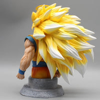 Son Goku Super Saiyan 3 Half Bust Anime Figure, Dragon Ball Z Figurines PVC Statue Collection 20 cm - CloudAnimeStudio