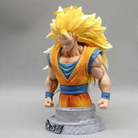 Son Goku Super Saiyan 3 Half Bust Anime Figure, Dragon Ball Z Figurines PVC Statue Collection 20 cm - CloudAnimeStudio