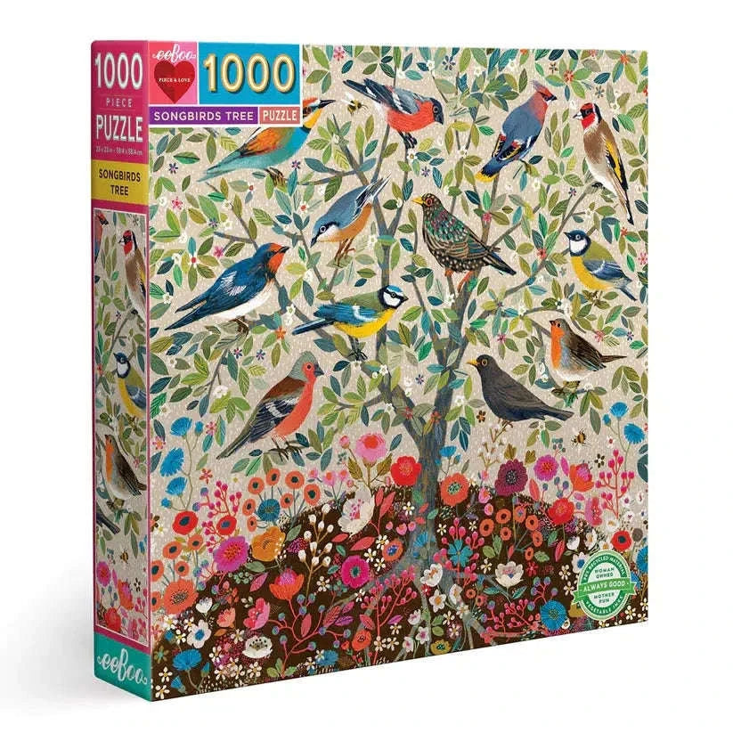 Songbirds Tree 1000 Piece Jigsaw Puzzle eeBoo CLOUDANIMESTUDIO