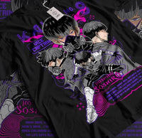 Soshiro Hoshina Kaiju No. 8 T-shirt, Best Anime Gift Graphic Tee Black Shirt - CloudAnimeStudio