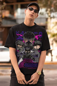 Soshiro Hoshina Kaiju No. 8 T-shirt, Best Anime Gift Graphic Tee Black Shirt - CloudAnimeStudio