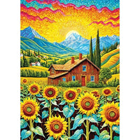 Sunflower House 1000 Piece Jigsaw Puzzle Enjoy CLOUDANIMESTUDIO
