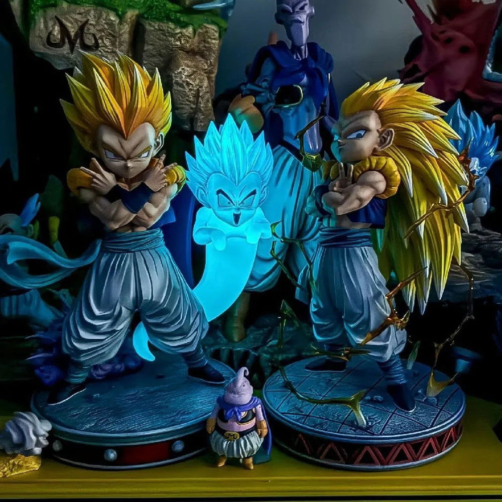 Super Saiyan Gotenks Anime Figurines, Dragon Ball Z Figures Ghost Squad Statue Figures Collection 24 CM - CloudAnimeStudio