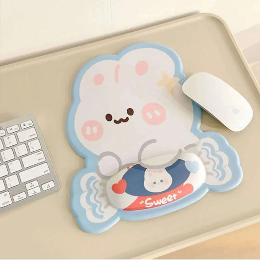 Sweet Bunny Mouse Pad and Wrist Support CLOUDANIMESTUDIO