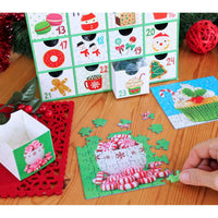 Sweet Christmas Advent Calendar - 24 Set of 50 Piece Mini Jigsaw Puzzles Eurographics CLOUDANIMESTUDIO