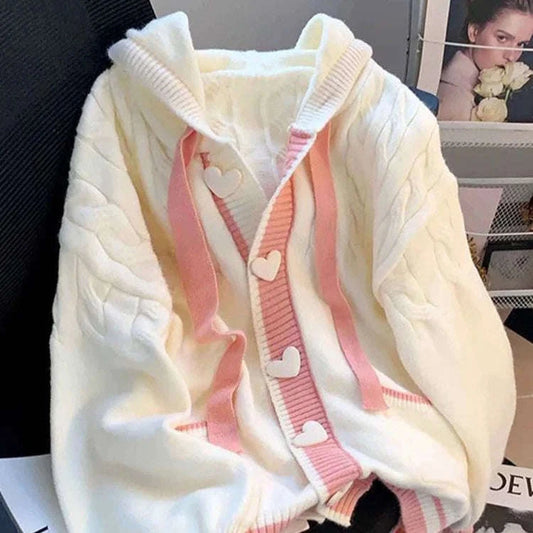 Sweet Hearts Hooded Cardigan CLOUDANIMESTUDIO