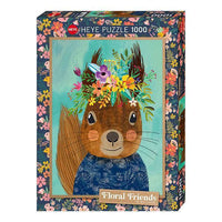 Sweet Squirrel Floral Friends 1000 Piece Jigsaw Puzzle Heye CLOUDANIMESTUDIO