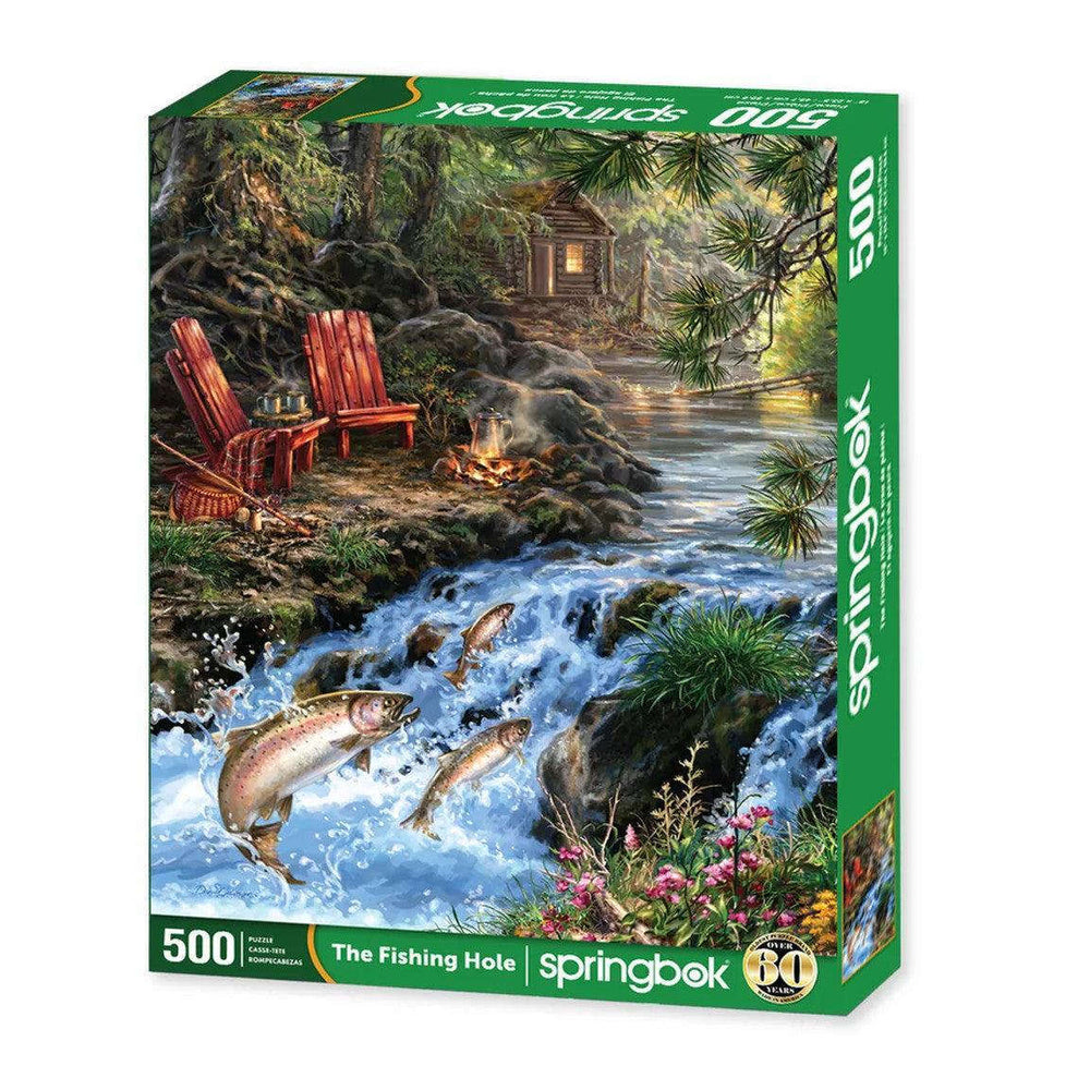 The Fishing Hole 500 Piece Jigsaw Puzzle Springbok CLOUDANIMESTUDIO