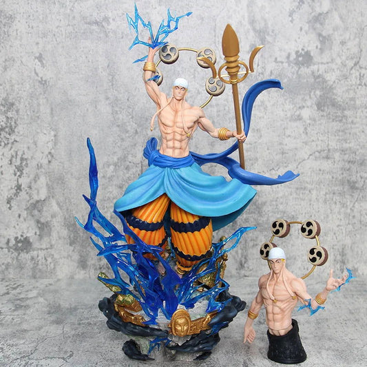 Thunder God Enel Anime Figurine, One Piece Figurines Gk Oversize PVC Statue Swappable Top Half 45 cm - CloudAnimeStudio