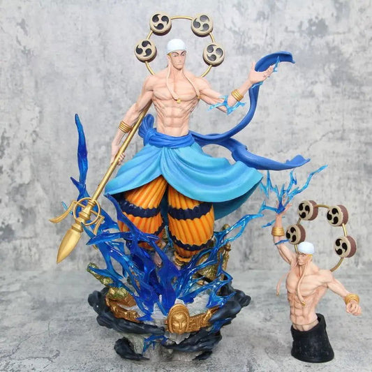 Thunder God Enel Anime Figurine, One Piece Figurines Gk Oversize PVC Statue Swappable Top Half 45 cm - CloudAnimeStudio