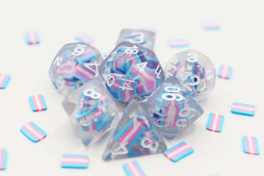 Foam Brain Games Pride Flag RPG Dice Set CLOUDANIMESTUDIO