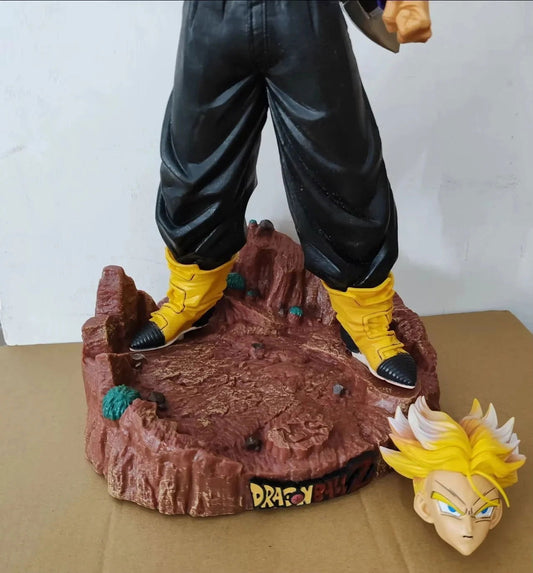 Trunks Dragon Ball Z Anime Figure, DBZ Interchangeable Super Saiyan Head Action Figure 50 cm - CloudAnimeStudio