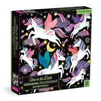 Unicorns Illuminated 300 Piece Glow in the Dark Jigsaw Puzzle Mudpuppy