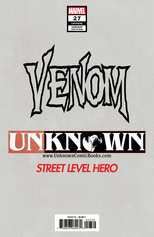 VENOM #27 UNKNOWN COMICS TYLER KIRKHAM EXCLUSIVE SECRET VAR (08/12/2020) CLOUDANIMESTUDIO