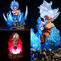 Vegeta, Goku, and Zamasu Anime Chibi LED Figures, Dragon Ball Super Cute Kawaii Mini Anime Figurines Collection 10 cm - CloudAnimeStudio