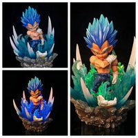 Vegeta, Goku, and Zamasu Anime Chibi LED Figures, Dragon Ball Super Cute Kawaii Mini Anime Figurines Collection 10 cm - CloudAnimeStudio