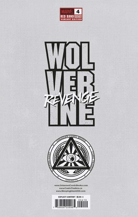 Wolverine: Revenge - Red Band #4 Unknown Comics MICO SUAYAN Connecting Cover Exclusive Virgin Var [Polybagged] Explicit Content (01/22/2025) CLOUDANIMESTUDIO