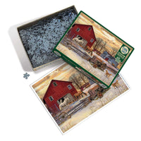Winter on the Farm 1000 Piece Jigsaw Puzzle Cobble Hill CLOUDANIMESTUDIO