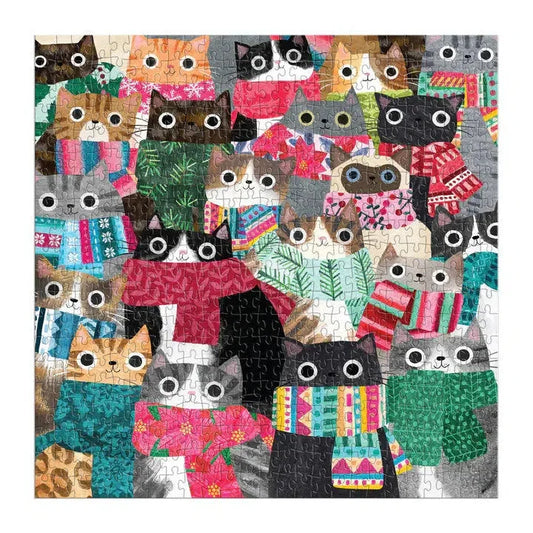 Wintry Cats 500 Piece Jigsaw Puzzle Galison