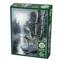 Wolves by Moonlight 1000 Piece Jigsaw Puzzle Cobble Hill