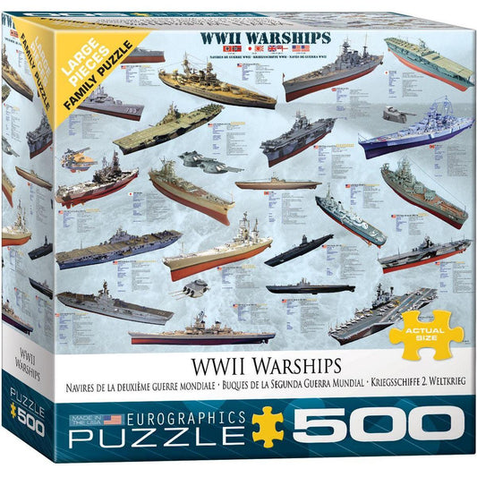 World War 2 Warships 500 Piece Jigsaw Puzzle Eurographics